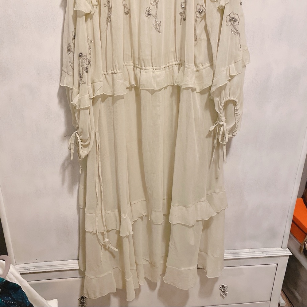 ASOS Mint Green Elegant Ruffle Dress Size 12. - Picture 7 of 9